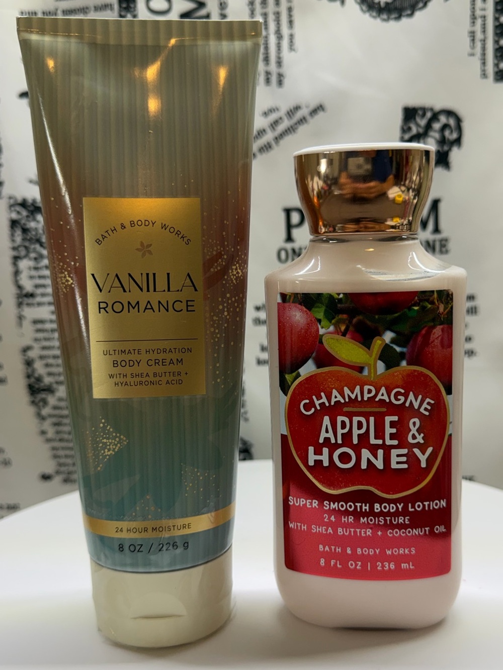 Bath & Body Works Champagne Apple & Honey Lotion And Vanilla Romance